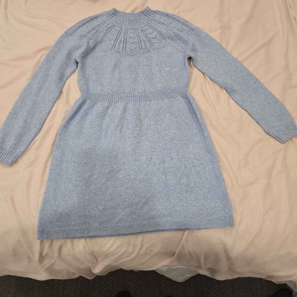 Elegant Blue‎ Sweater Dress